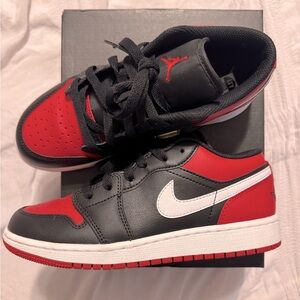 Jordan 1 Low Black and Red